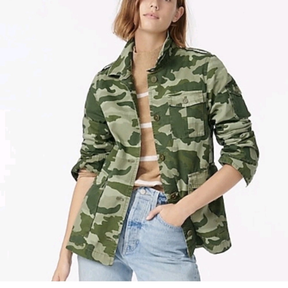J. Crew Women's Camouflage Light Jacket - Picture 2 of 7
